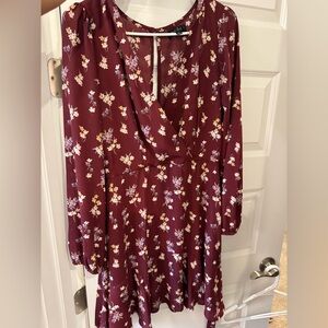 Elegant Floral Long Sleeve Dress